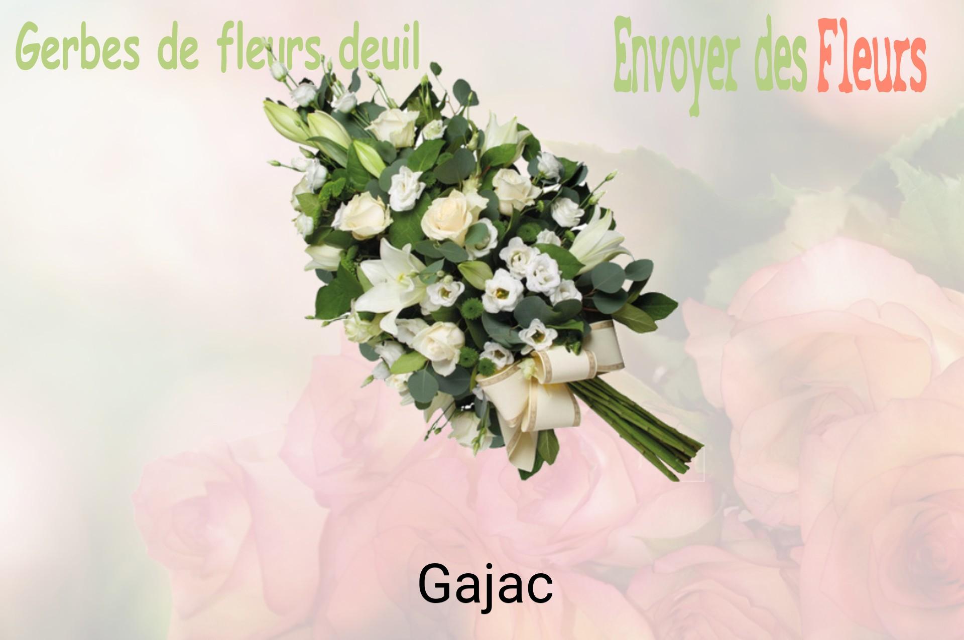 Gerbe de fleurs de deuil livrée à Gajac